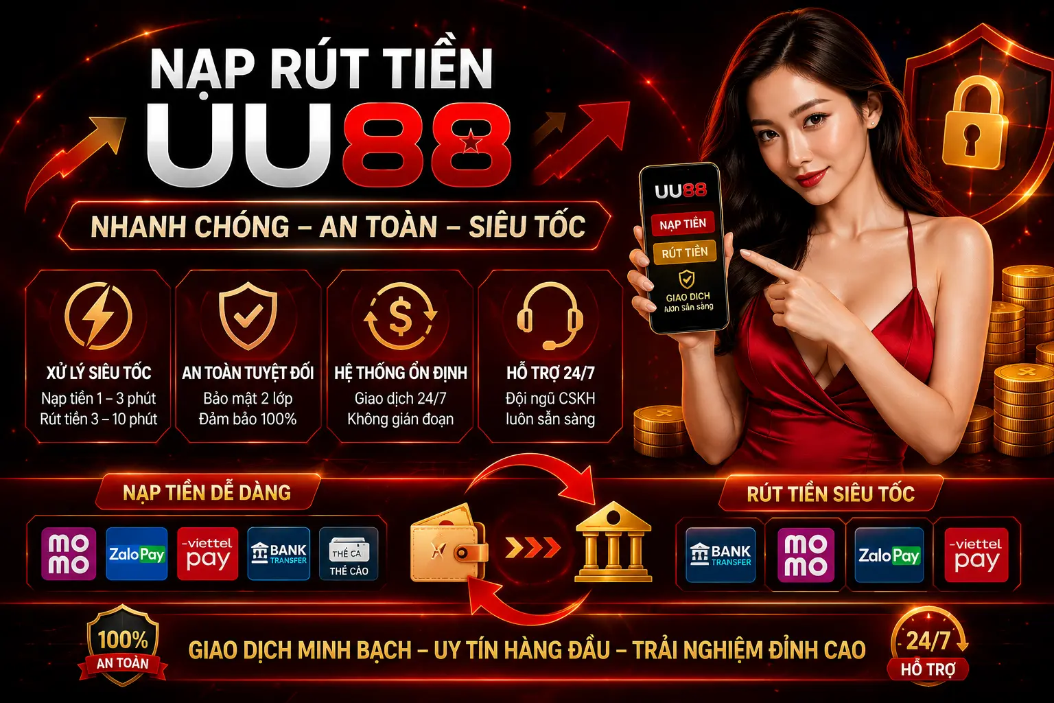 Nạp rút tiền uu88